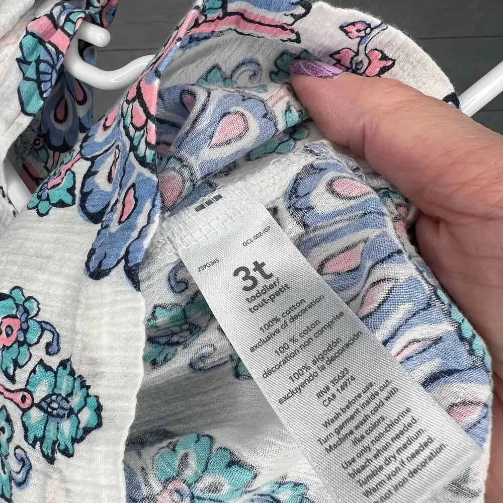 Carter’s paisley top/Genuine Kids floral top/StarRide jeans girls size 3T
